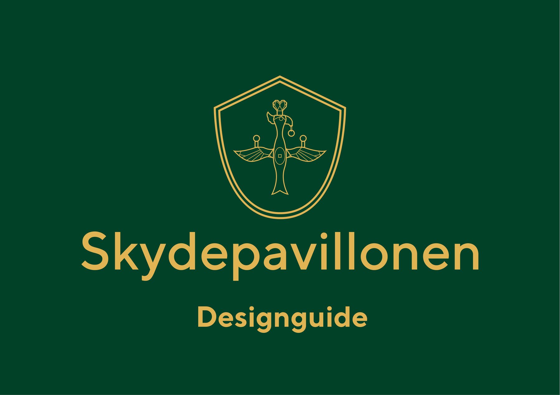 Skydepavillonen — Officielle Designguide, forside.