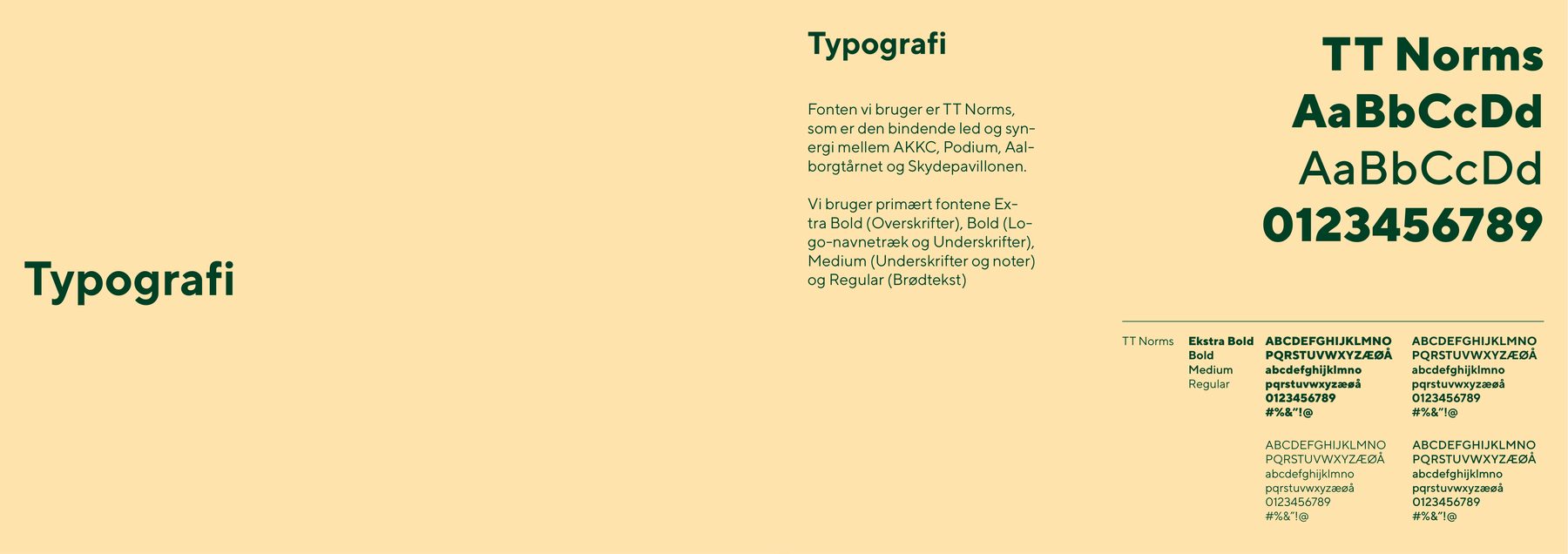 Aalborgtårnet — Typografi (TT Norms).