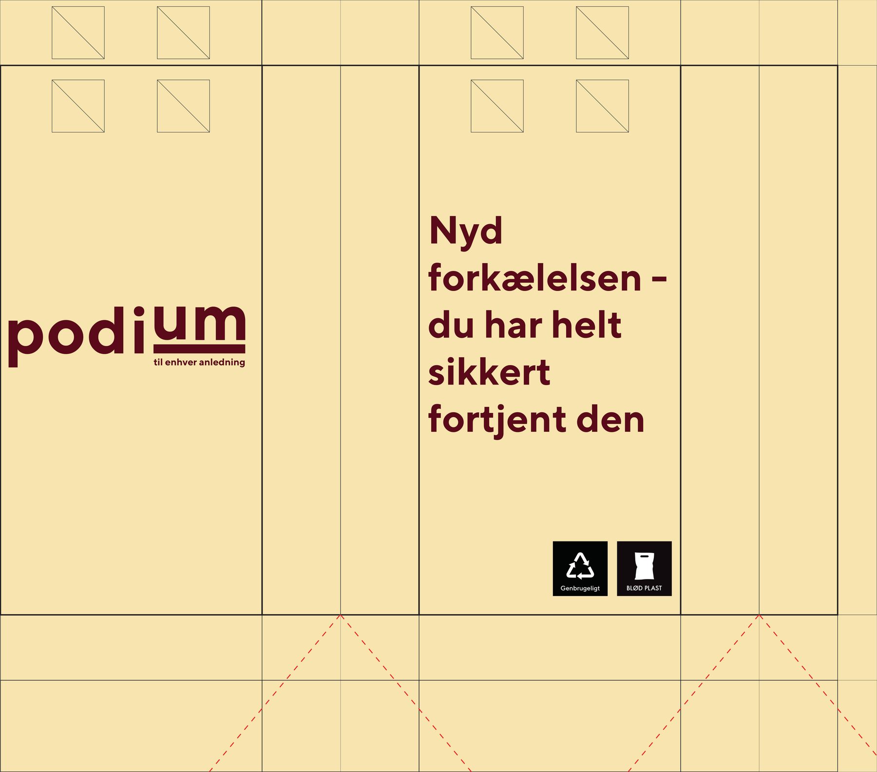 To-go pose — "Nyd forkælelsen, du har helt sikkert fortjent den."